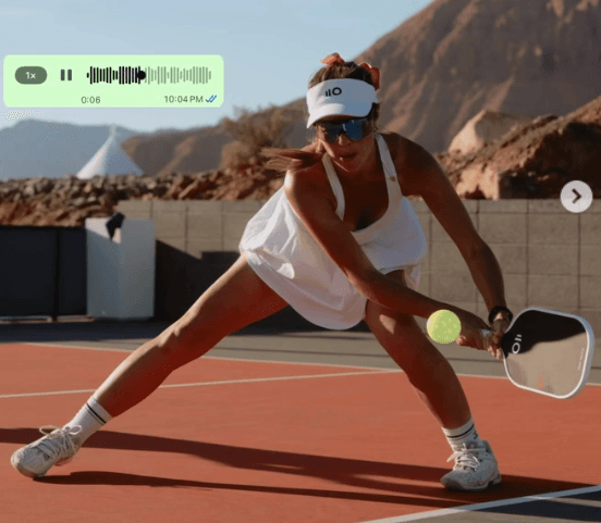 Camila Zilveti playing pickleball
