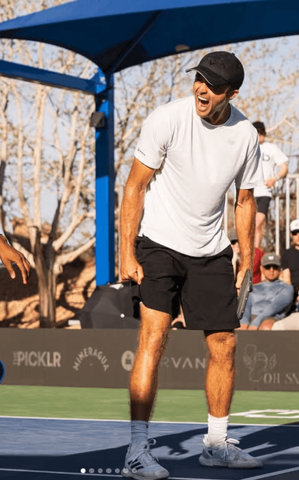 James Ignatowich playing pickleball