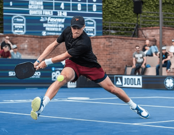 Max Freeman playing pickleball