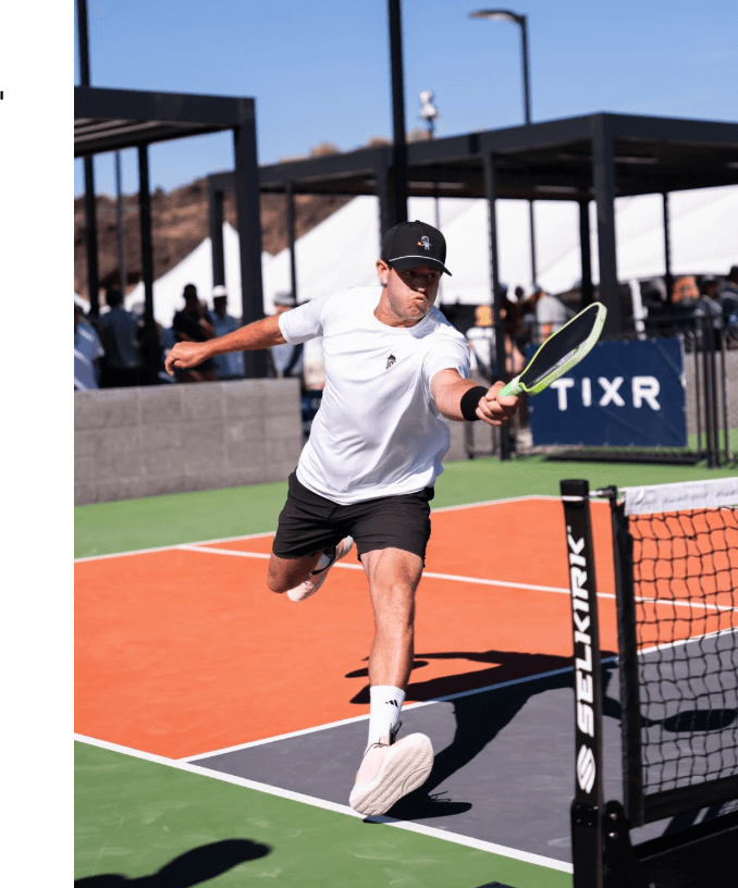 Rafa Hewett playing pickleball